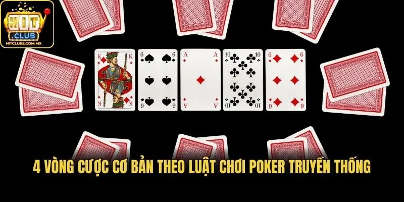 4 vòng cược cơ bản theo luật chơi Poker truyền thống